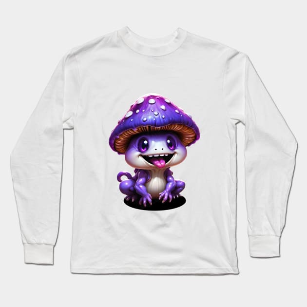 Purple mushroom Long Sleeve T-Shirt by chichucha